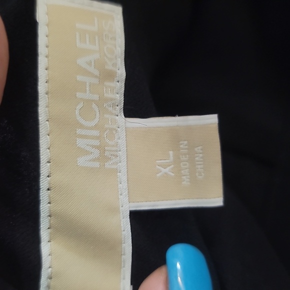 Michael kors Purple black Paisley sheer long sleeve Top blouse xl - Picture 5 of 6